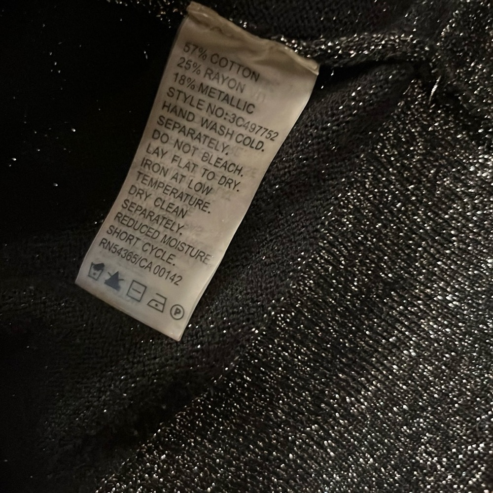 Peter Nygard Black Sparkle Women's Sweater size 2X - Picture 7 of 7